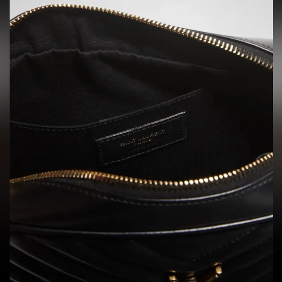 Yves Saint Laurent Black Shoulder Bag with Gold Accents - Picture 5 of 15